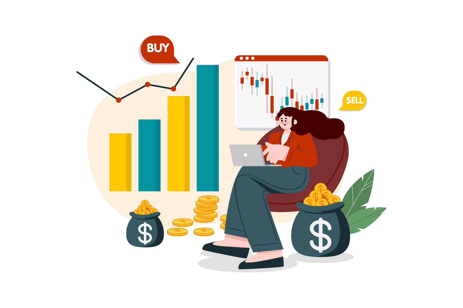 M493_Stock Market Illustration Pack