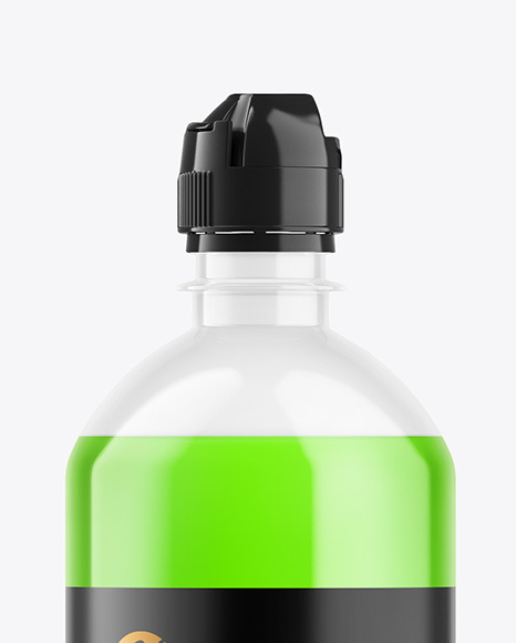 Clear PET Drink Bottle Mockup