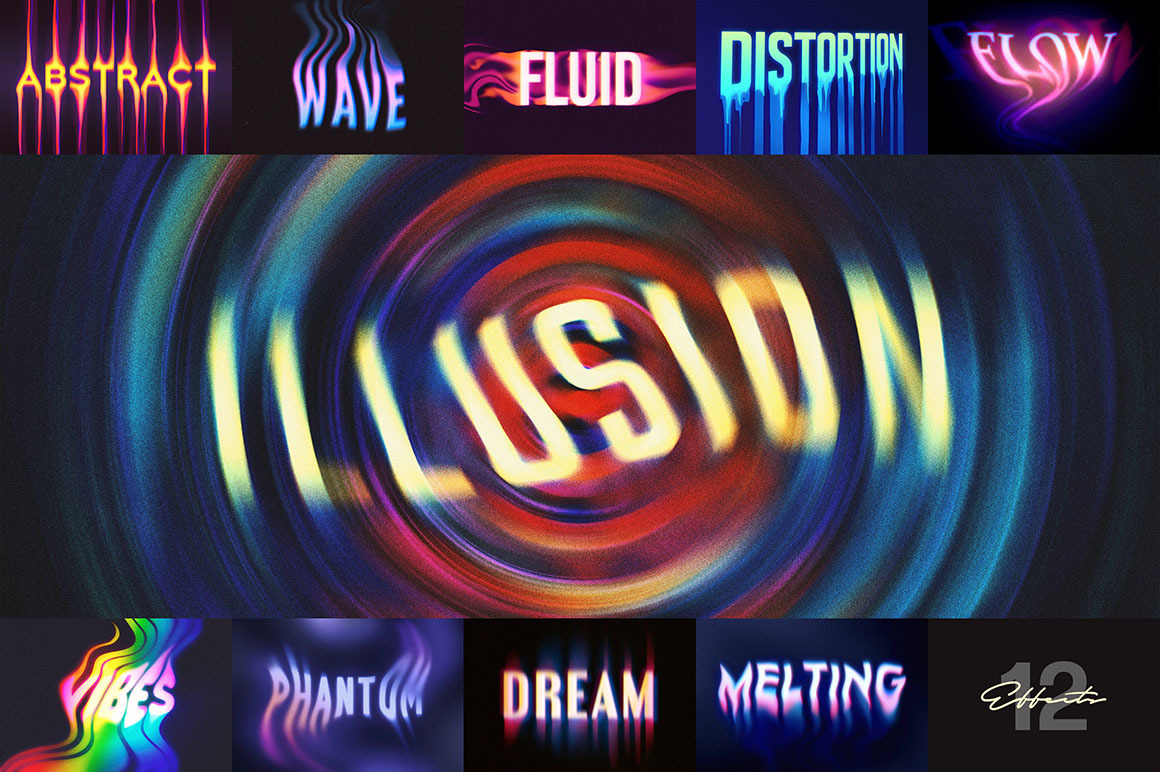 Melting Illusion Text Effects