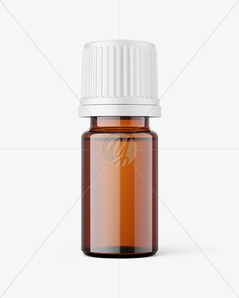 5ml Cosmetic Oil Amber Bottle Mockup