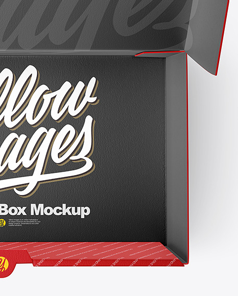 Opened Paper Box Mockup