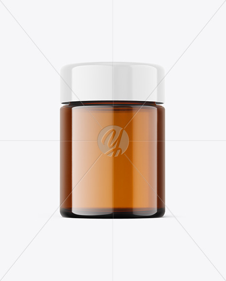 250ml Amber Jar Mockup