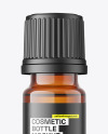 10ml Cosmetic Oil Amber Bottle Mockup