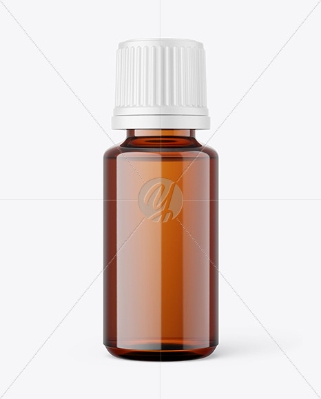 15ml Cosmetic Oil Amber Bottle Mockup