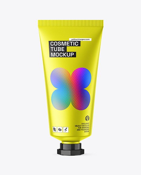 Metallic Cosmetic Tube Mockup - Tube mockups