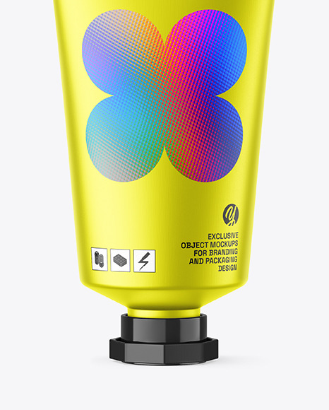 Metallic Cosmetic Tube Mockup Metallic Cosmetic Tube Mockup
