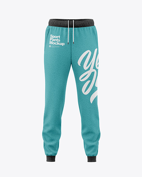 Melange Men's Sport Pants Mockup - Front View - Track pants mockup