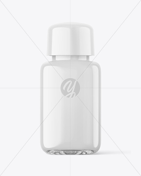 Square Cosmetic Glass Bottle Mockup