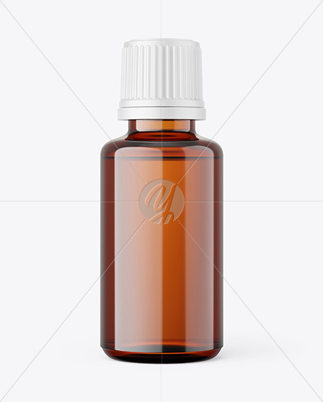 30ml Cosmetic Oil Amber Bottle Mockup