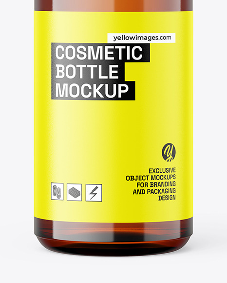 30ml Cosmetic Oil Amber Bottle Mockup