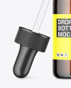 Opened Amber Glass Dropper Bottle Mockup