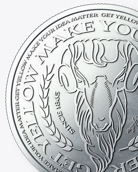 Silver Coin Mockup