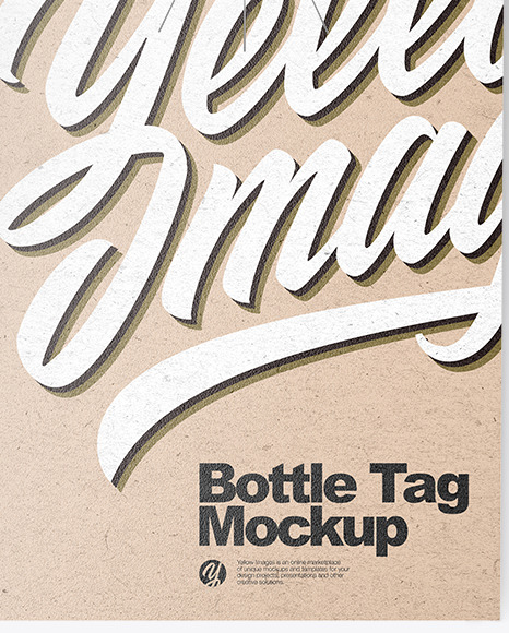 Kraft Bottle Tag Mockup