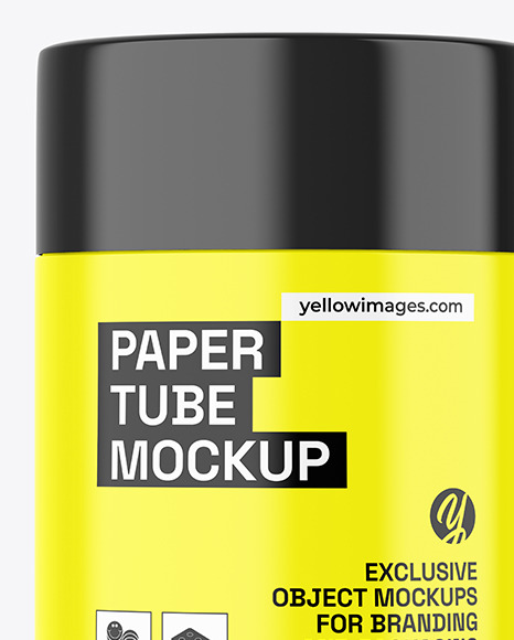 Glossy Paper Tube Mockup