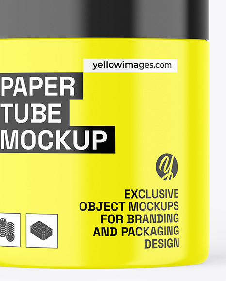 Glossy Paper Tube Mockup