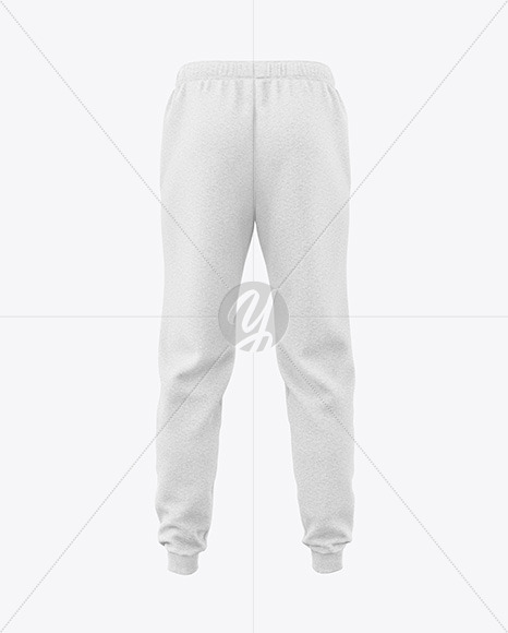 Melange Men's Sport Pants Mockup - Back View