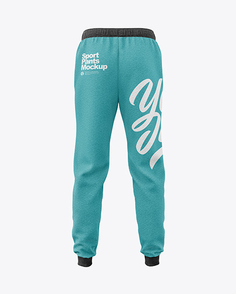 Melange Men's Sport Pants Mockup - Back View - Pants mockups