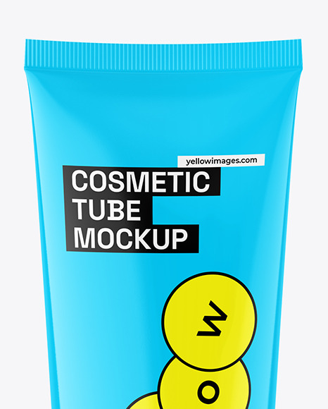 Glossy Cosmetic Tube Mockup