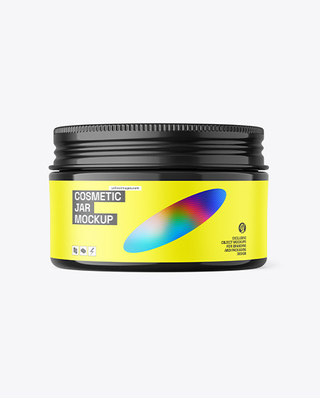 Glossy Cosmetic Jar Mockup