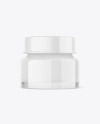 Clear Glass Cosmetic Cream Jar Mockup