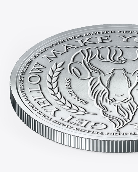 Silver Coin Mockup