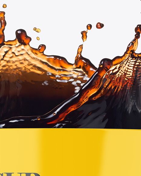 Glossy Cup w/ Coffe Splash Mockup