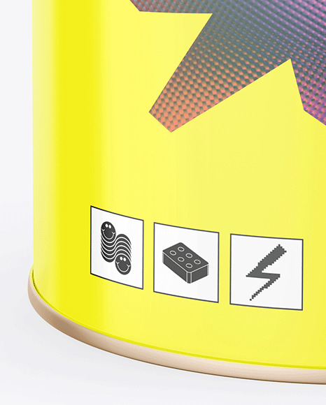 Tin Can w/ Glossy Finish Mockup