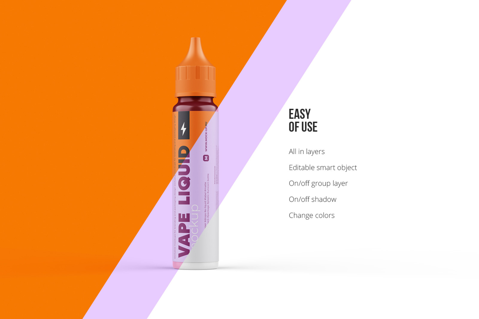 30ml Vape Dropper Thin Bottle Mockup - 2 PSD