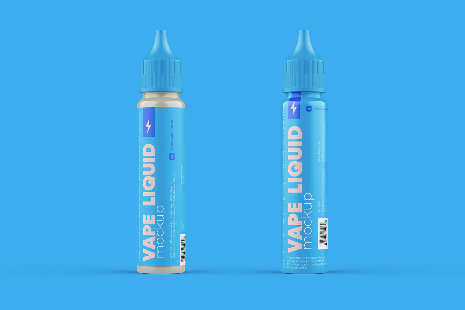 30ml Vape Dropper Thin Bottle Mockup - 2 PSD