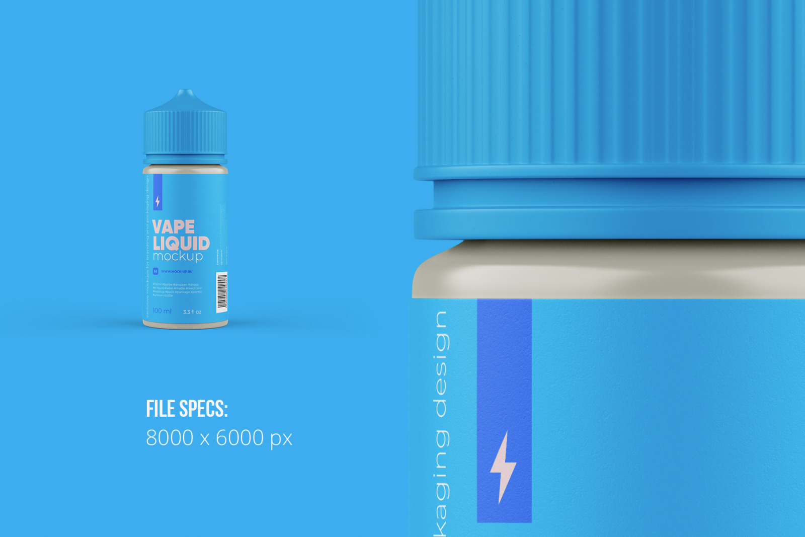 100 ml Vape Dropper Bottle Mockup 100 ml Vape Dropper Bottle Mockup