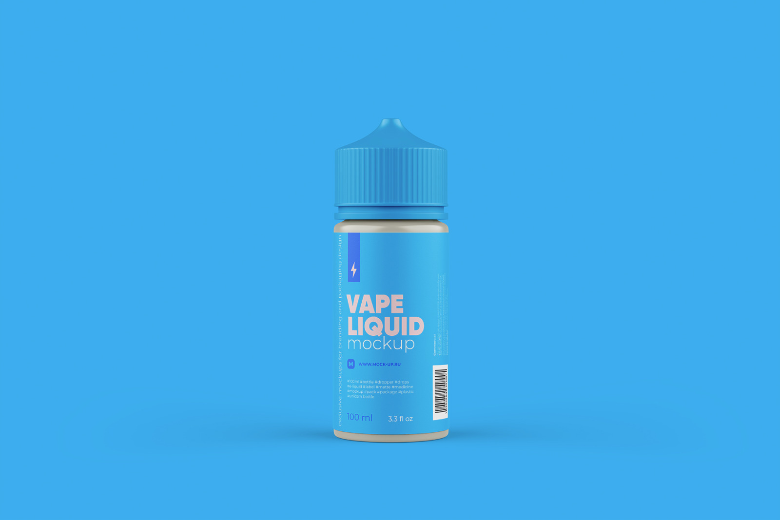 100 ml Vape Dropper Bottle Mockup 100 ml Vape Dropper Bottle Mockup