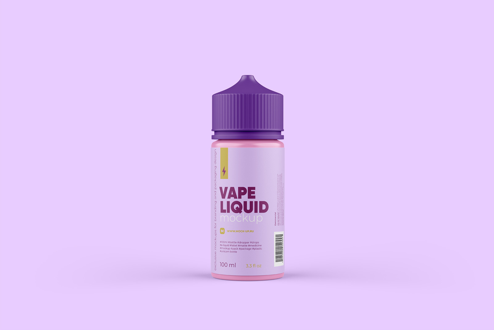 100 ml Vape Dropper Bottle Mockup 100 ml Vape Dropper Bottle Mockup