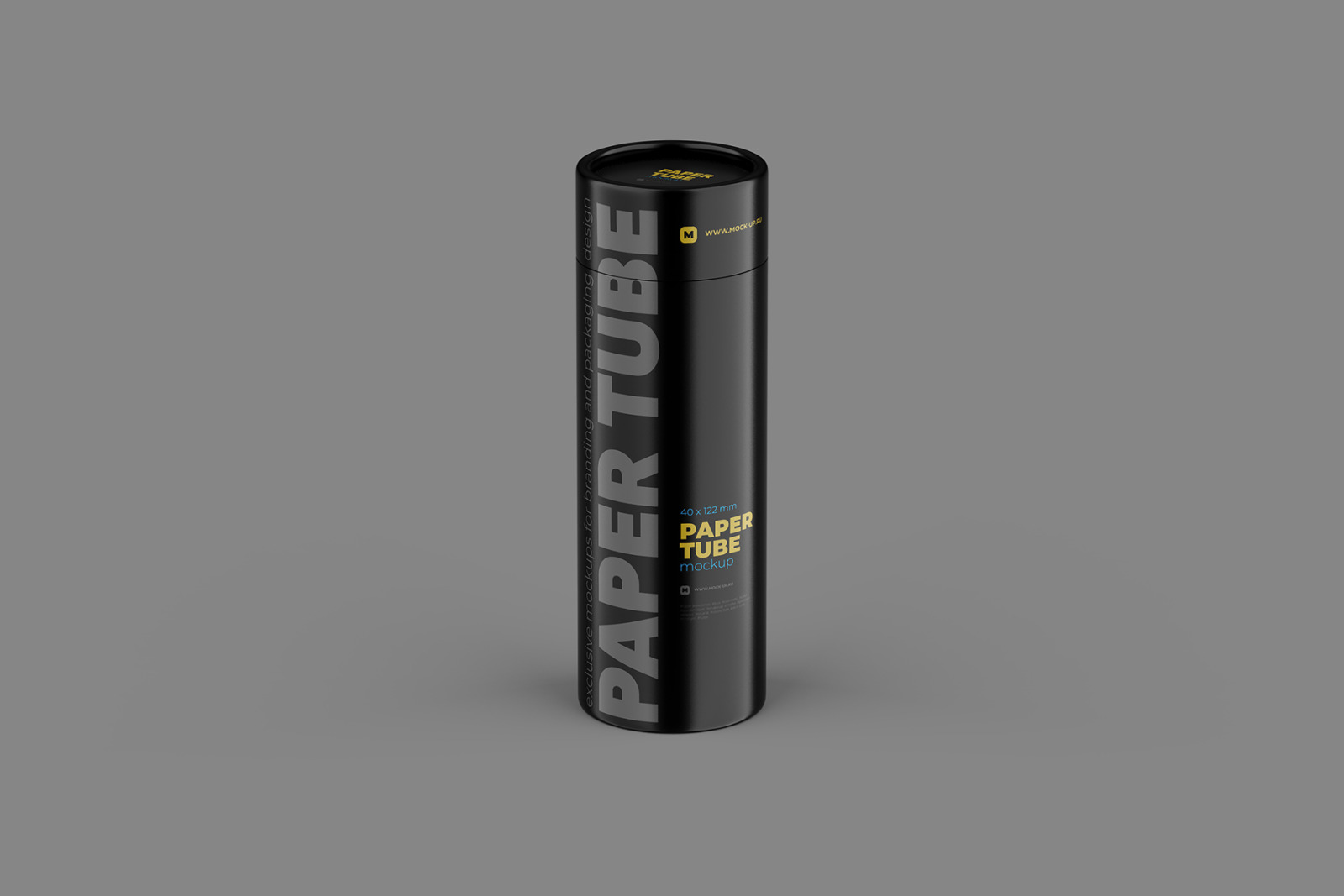 40x122mm Closed Paper Tube Mockup