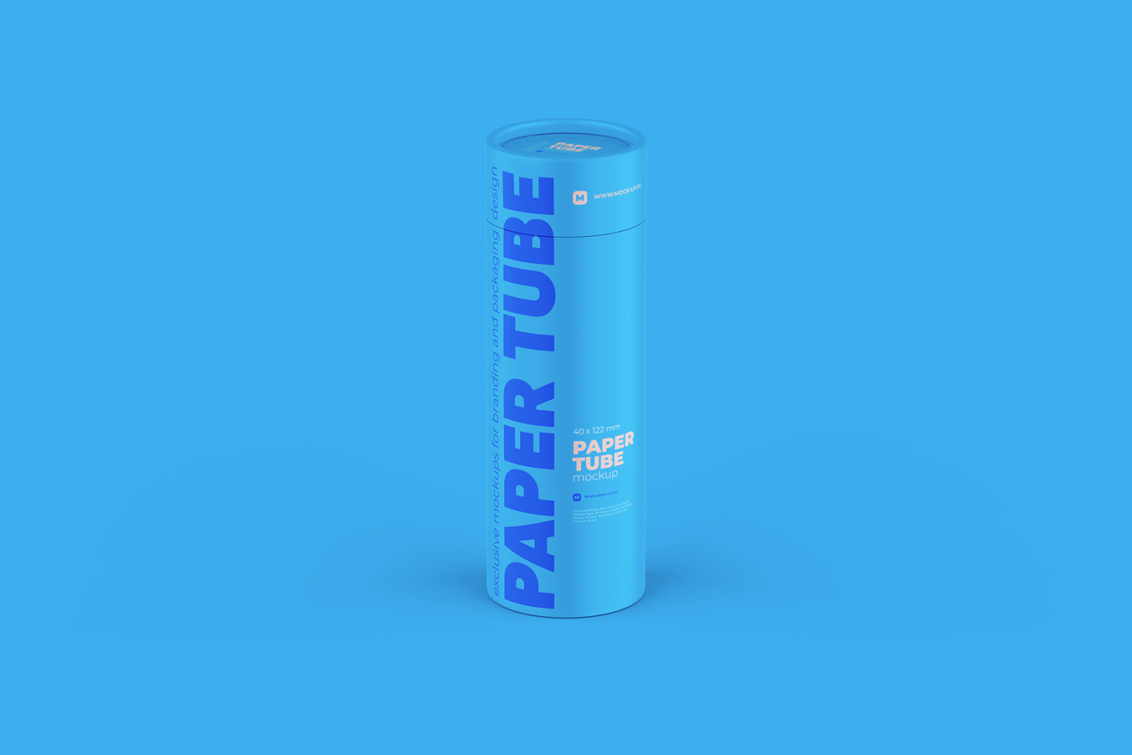 40x122mm Closed Paper Tube Mockup