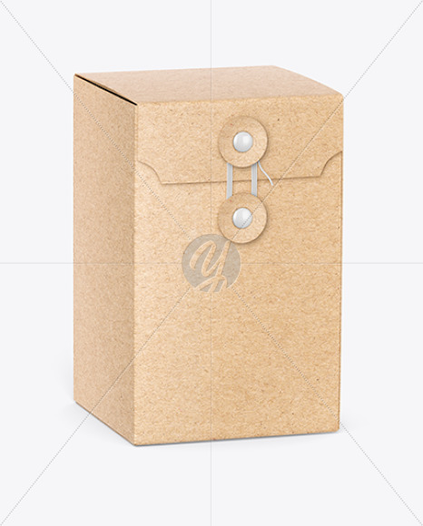 Kraft Paper Box With String Closure Mockup