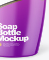 Glossy Soap Bottle w/ Pump Mockup