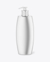 Matte Metallic Soap Bottle w/ Pump Mockup