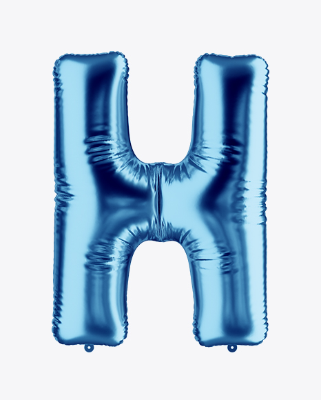 Letter H Foil Balloon Mockup