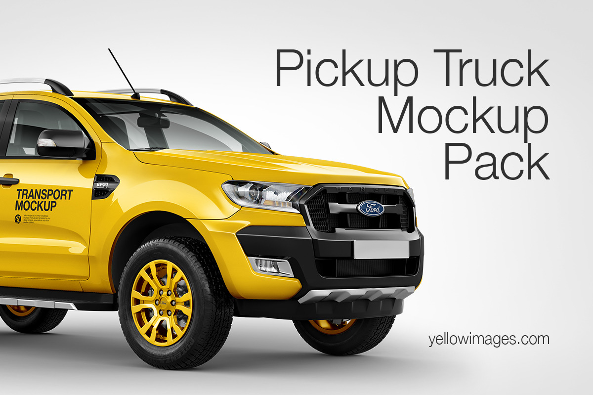 Pickup Truck Mockup Pack Pickup Truck Mockup Pack
