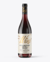 Clear Glass Red Wine Bottle With Cork Mockup