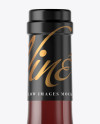 Clear Glass Red Wine Bottle With Cork Mockup