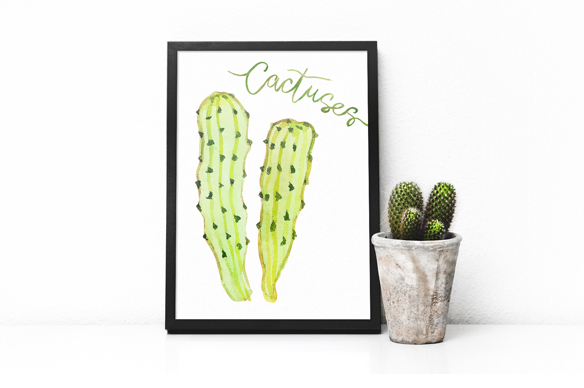 Watercolor Cactus Clipart