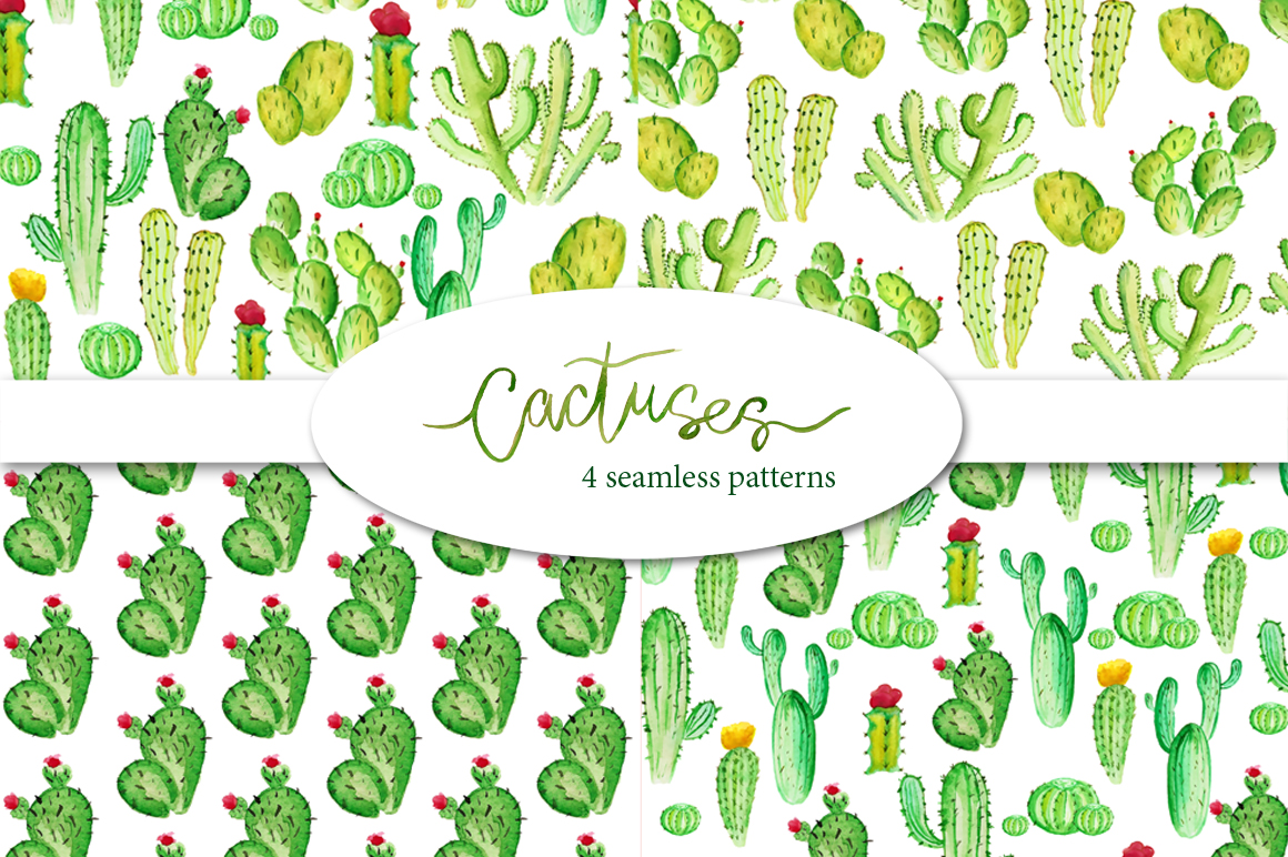 Watercolor Cactus Clipart