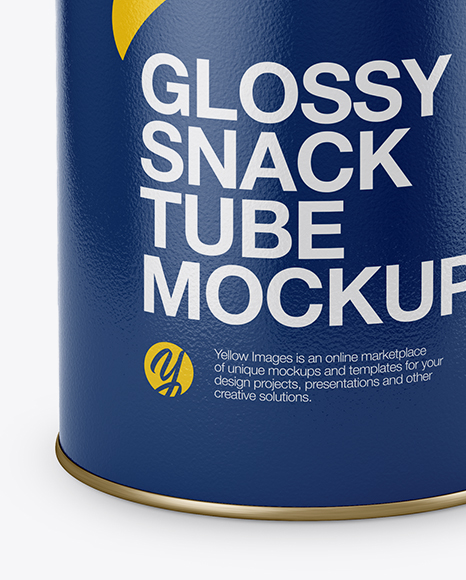 Glossy Paper Tube Mockup (High-Angle Shot)