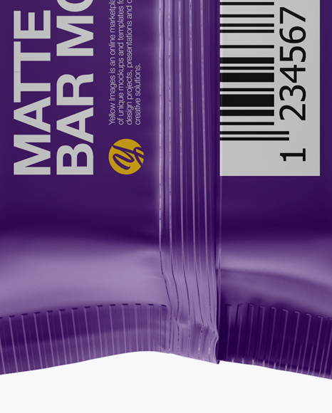 Matte Snack Bar Mockup - Back View