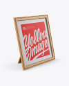 Wooden Photo Frame Mockup - Half-Side View