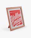 Wooden Photo Frame Mockup - Half-Side View