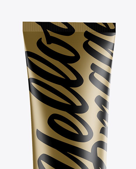 Metallic Toothpaste Tube &amp; Paper Box Mockup