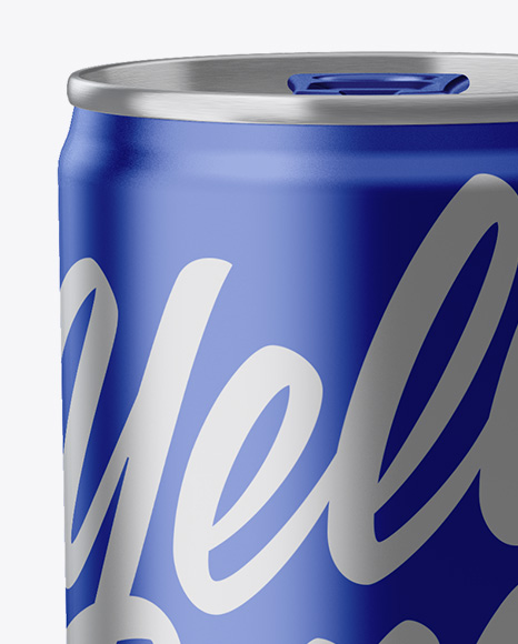 Two 250ml Metallic Aluminium Cans Mockup