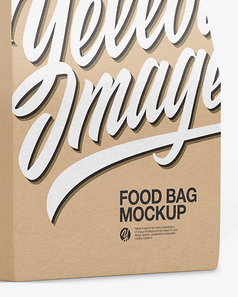 Kraft Paper Food Bag Mockup